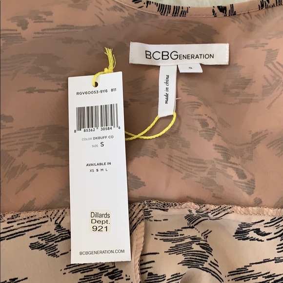 BCBGeneration abstract print flounce tank dress - Picture 8 of 8